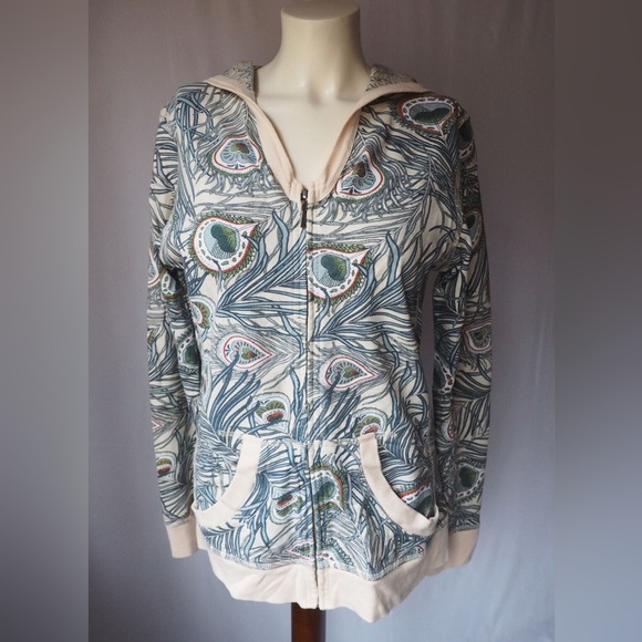 ONE WORLD Tops - One World Peacock Zip Up Plus Size Hoodie size 2X